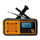 Radio i budzik NO NAME Radio awaryjne AM/FM IPX3 z dynamem, latarką, powerbankiem i